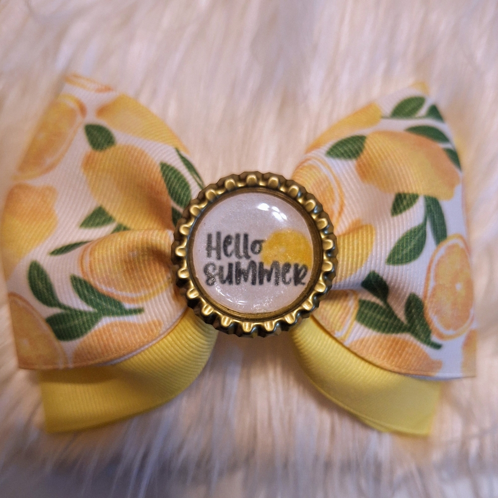 4 in. double stacked hairbow